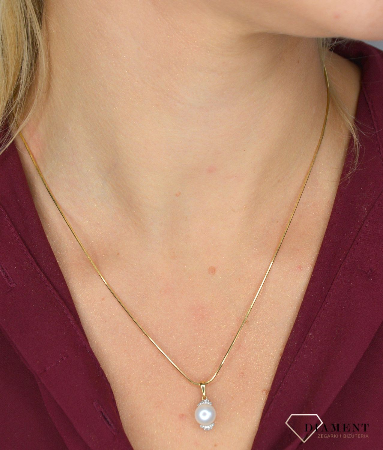 Złoty łańcuszek 585 lineczka 1 mm DIA-LAN-1087-585 1mm ✅ Złoty łańcuszek o splocie linki ✅.jpg